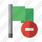 Flag Green Stop Icon