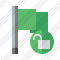 Flag Green Unlock Icon