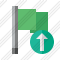 Flag Green Upload Icon