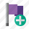 Flag Purple Add Icon