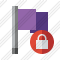 Flag Purple Lock Icon