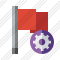 Flag Red Settings Icon