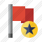 Flag Red Star Icon