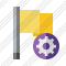 Flag Yellow Settings Icon