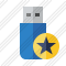 Flash Drive Star Icon