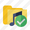 Folder Music Ok Icon