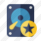 Hard Drive Star Icon