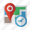 Map Location Clock Icon