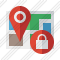 Map Location Lock Icon