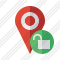 Map Pin Unlock Icon