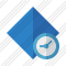 Rhombus Blue Clock Icon