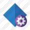 Rhombus Blue Settings Icon