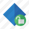Rhombus Blue Unlock Icon