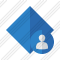 Rhombus Blue User Icon