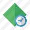 Rhombus Green Clock Icon