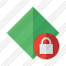 Rhombus Green Lock Icon