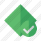 Rhombus Green Ok Icon