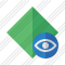 Rhombus Green View Icon