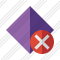 Rhombus Purple Cancel Icon