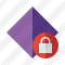 Rhombus Purple Lock Icon