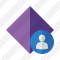 Rhombus Purple User Icon