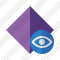 Rhombus Purple View Icon