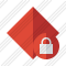 Rhombus Red Lock Icon