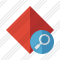 Rhombus Red Search Icon