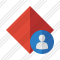 Rhombus Red User Icon