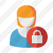 User Woman 2 Lock Icon