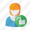 User Woman 2 Unlock Icon