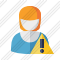 User Woman 2 Warning Icon