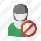 User Woman Block Icon