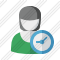 User Woman Clock Icon