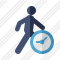 Walking Clock Icon