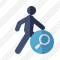 Walking Search Icon