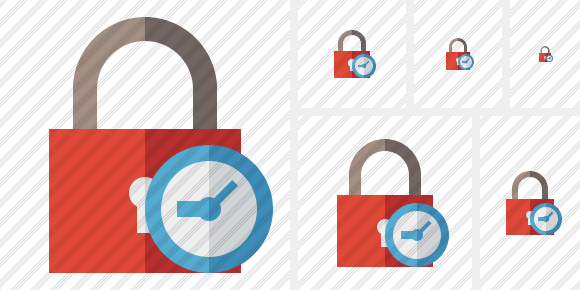 Lock Clock Icon