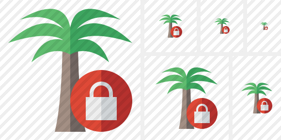 Palmtree Lock Icon