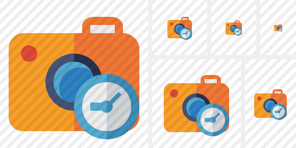 Photocamera Clock Icon