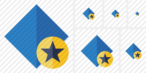 Rhombus Blue Star Icon