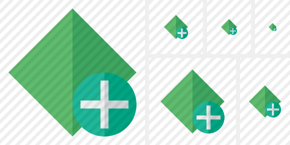 Rhombus Green Add Icon