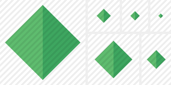 Rhombus Green Icon