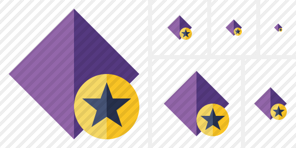 Rhombus Purple Star Icon