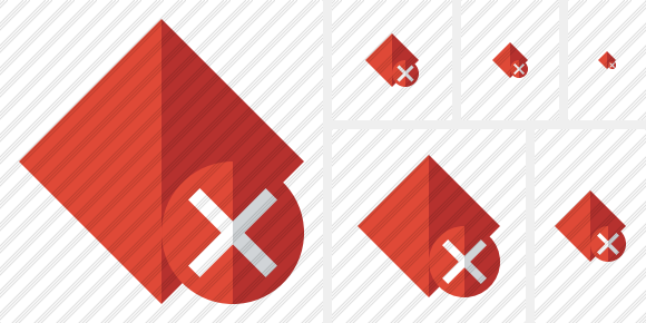 Rhombus Red Cancel Icon