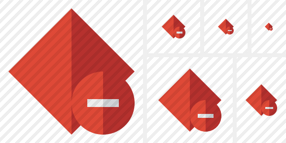 Rhombus Red Stop Icon