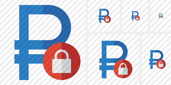 Ruble Lock Icon