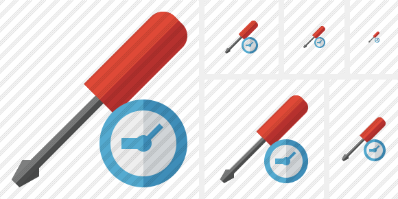 Screwdriver Clock Icon