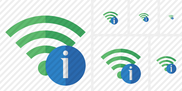 Icone WI Fi Green Information