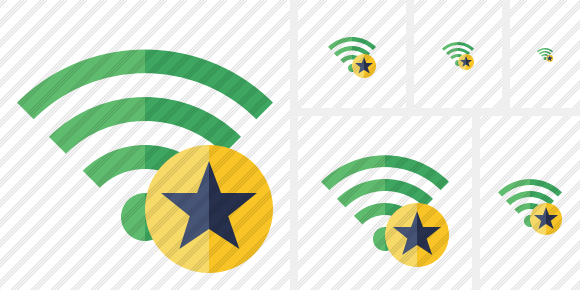 Icone WI Fi Green Star