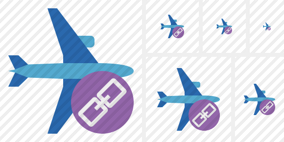 Airplane Horizontal 2 Link Icon